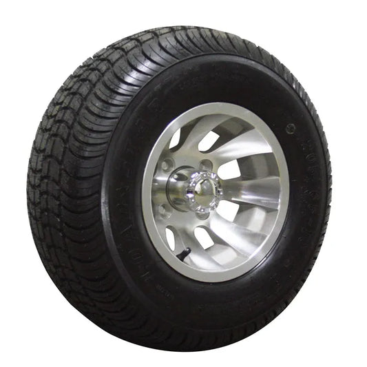 EZGO Golf Cart Loadstar Tire With 10-In. Daytona Alloy Wheels